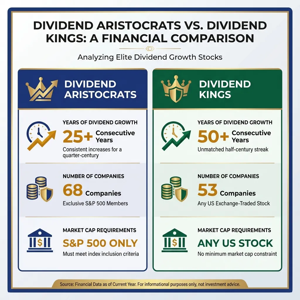Dividend Aristocrats vs Dividend Kings Comparison